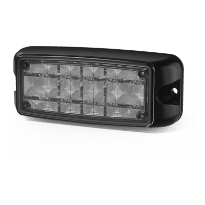 Luz de Advertencia LED / 10 LED / Rojo/Azul / 5x2 Pulgadas / 12-24 VDC / Montaje Superficial / IP Resistente al Agua / SAE Clase I