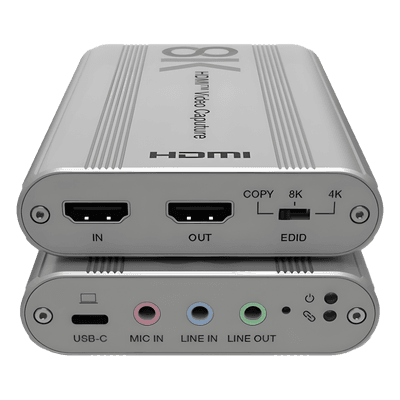 Tarjeta de Captura HDMI / 8K@60Hz / 4K2K@144Hz / USB 3.2 Gen 1 / Ancho de Banda 48 Gbps / Mezcla de Audio / Aluminio EPCUH80 EPCOM PROAUDIO