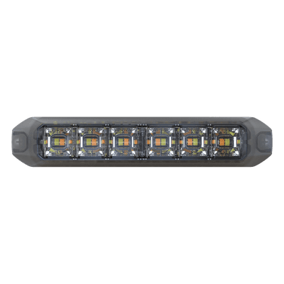 Luz Auxiliar Moldeable / 12 LED Dual Color Rojo-Azul / IP67 / Lente Transparente / SAE / Flexión 120°