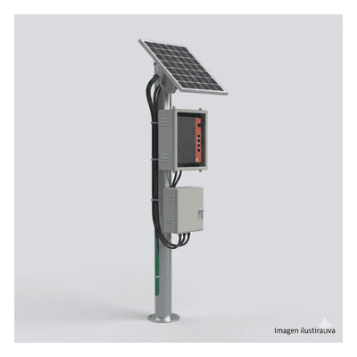 Kit Solar PoE / 28 W Total / 5 Puertos PoE / 802.3af/at + PoE Pasivo 24 Vcc / Panel 250 W / Batería 120 Ah