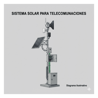Kit Solar PoE / 225 W / 24 Vcc / 2 Salidas / 120 Ah / 48 h Autonomía PL1224G2RV2 EPCOM POWERLINE