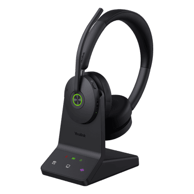 Diadema Inalámbrica / ANC Híbrida / Conectividad Dual DECT Bluetooth 5.3 / Alcance 185m (607 pies) / Autonomía 32h WH68 YEALINK