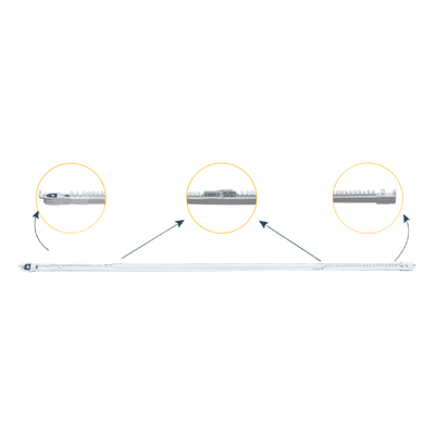 Riel Motorizado para Cortinas / Ajustable 2.3-4 m (7.5-13.1 ft) / Carga 20 kg / Compatible Movelite WF + Elatio / Instalación Techo / Smart Home RIELRETRACURTAIN SOMFY