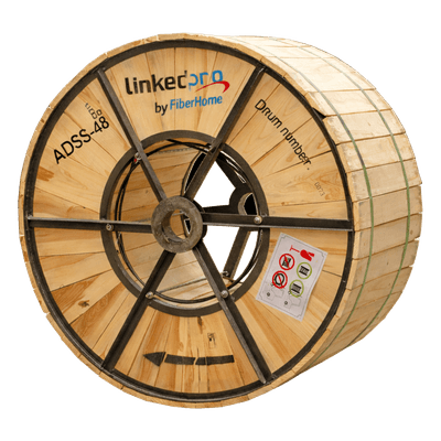 Cable de Fibra Óptica ADSS / Monomodo G.652D / 48 Hilos / Armadura Anti-Roedor / Span 200 m (656.2 ft) / 4 km / Tensión 7000N OC-ADSS-ARMD-48C/4KM LINKEDPRO BY FIBERHOME