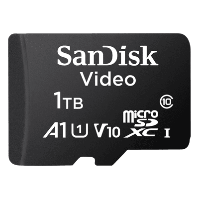 Memoria microSD / 1TB (1024GB) / Alta Resistencia / Videovigilancia 24/7 / Clase 10 / -25°C a 85°C / 3.28 pies SDSDQA5S51T00BP SANDISK
