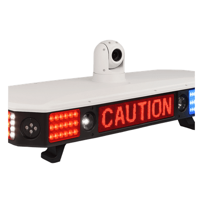 Sistema de Luces de Emergencia para Vehículos Policiales / 8 Cámaras HD AI / PTZ 30x / 6 TOPS / 4G/5G / Sirena 100W / Pantalla LED / RGB 20,000 h PL100 STREAMAX