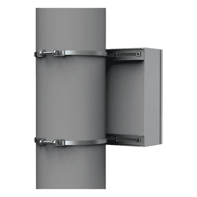 Kit de Fijación para Postes / Acero Galvanizado / Carga Máxima 900 N / Diámetro Poste 80-250 mm (3.15-9.84 in) / 2 Perfiles / Largo 496 mm (16.27 ft)