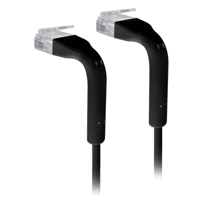 Cable Patch Cat6 / Ultra Delgado 3 mm / PoE+++ / 1 m (3.28 pies) / TPE Flexible / UTP / 30 AWG U-CABLE-PATCH-1M-RJ45-BK UBIQUITI