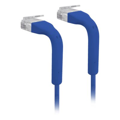 Cable Patch Cat6 / Ultra Delgado / GbE / PoE+++ / 0.1m (0.33 ft) / TPE / 30 AWG / UTP / RJ45 Flexible U-CABLE-PATCH-RJ45-BL UBIQUITI