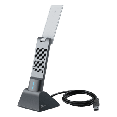 Adaptador USB Wireless Wi-Fi 6 / AX3000 (2402 Mbps + 574 Mbps) / Antenas de Alta Ganancia / USB 3.0 / Baja Latencia Gaming / WPA3 / Cuna Desmontable con Cable 1.2 m (3.9 ft) ARCHER-TX50UH TP-LINK