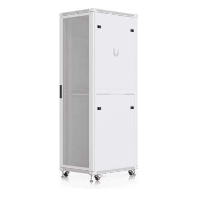 Gabinete Rack de Piso / 42U / 600 x 800 mm (23.6 x 31.5 in) / Carga Estática 800 kg (1763.7 lb) / Puerta Perforada / Ventiladores Integrados / Ruedas con Seguro UACC-RACK-42U-800-P UBIQUITI