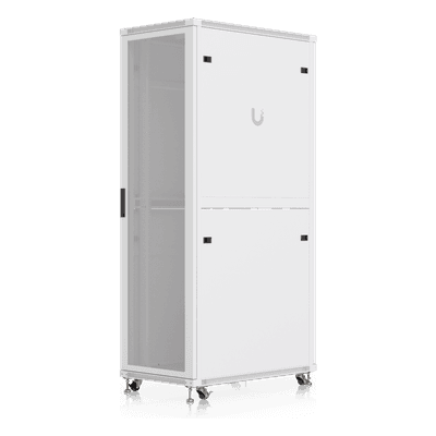 Gabinete de Rack 42U / 600 x 1000 mm / Carga 800 kg (1763.7 lb) Estática / Ventilación Integrada / Puertas Perforadas / Totalmente Ensamblado UACC-RACK-42U-1000-P UBIQUITI