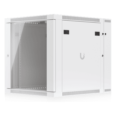 Gabinete Rack de Pared / 12U / 600 x 703 mm (23.6 x 27.7") / Puerta Frontal Vidrio Templado / Puerta Trasera Abatible / Paneles Laterales con Llave UACC-RACK-12U-WALL-SW-G UBIQUITI