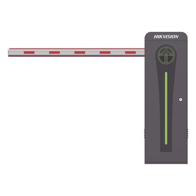 Barrera Vehicular Automática / Brazo Iluminado LED 4 m (13.1 ft) / Motor Brushless 24 VDC / 360 Ciclos/Hora / Semáforo Rojo-Verde Integrado / Control Bluetooth KT-320-LED(4ML) HIKVISION