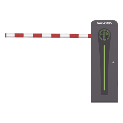 Barrera Vehicular / Brazo Abatible por Colisión 4 m (13.1 ft) / Motor Brushless 24 VDC / 360 Ciclos por Hora / Semáforo Rojo-Verde Integrado / Control por Bluetooth KT-320-ABAT(4ML) HIKVISION