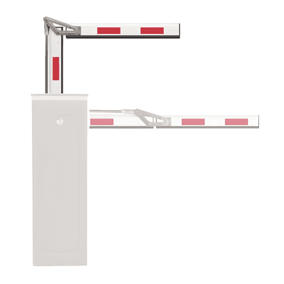 Brazo Articulado para Barrera / 6 m (19.7 ft) / Aluminio Blanco con Reflectivos / Articulación 90° / Doble Sección 3 m XB-ARM-ART-6M ACCESSPRO