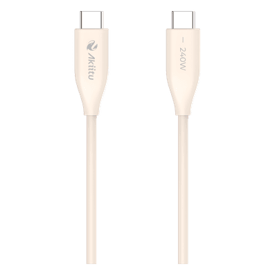 Cable de Carga USB-C a C / 240W / 1.5 m (4.92 ft) / GaN / Transferencia 480 Mbps / Silicona Anti-Enredos / Conectores Aluminio AKPAC24SL1.5M EZVIZ