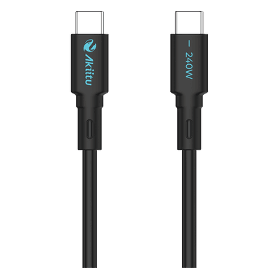 Cable de Carga USB-C a C / 240W / GaN / 480 Mbps / 1 m (3.28 ft) / Magnético / Silicona Médica / Aluminio Anodizado AK-PAC24SM-S EZVIZ