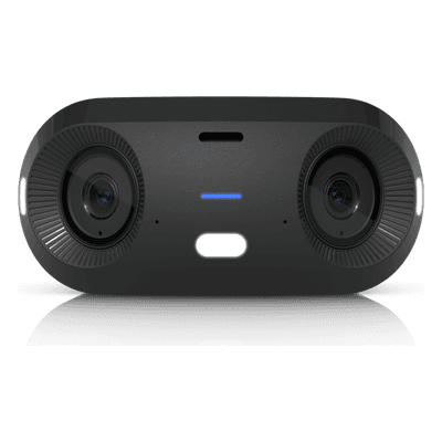 Cámara IP Panorámica / Dual 4K 16 MP / 180° HFOV / IR 20 m (65.6 ft) / PoE+ / IP66 / Audio Bidireccional / IA Multi-TOPS UVC-G6-180-B UBIQUITI