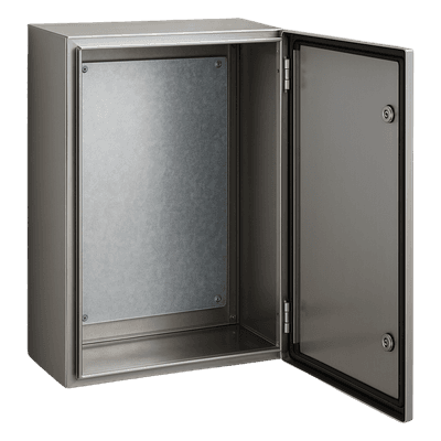 Gabinete de Acero Inoxidable / IP66 / 600x800x300 mm / 23.6x31.5x11.8 in / Carga 50 kg / Placa Galvanizada PST608030INOXB PRECISION