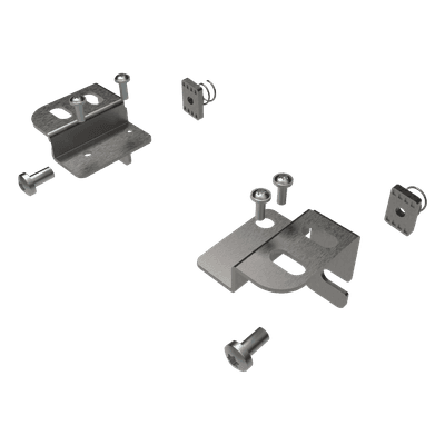 Soportes de Montaje Atornillable / Perfil Bajo / Slide-and-Lock / Acabado Galvanizado / 2 Piezas