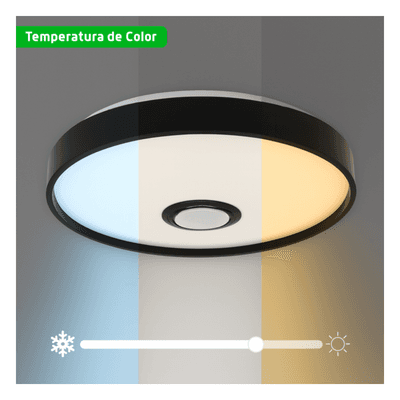 Luminario LED RGB / 30W / 2400 Lúmenes / Bluetooth / Control por App / Voltaje Universal 85-265V / 380 mm (1.2 ft) Diámetro JLAR-3003 JWJ