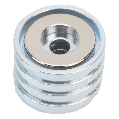 Kit de Montaje Magnético / Fuerza 26 lb (11.8 kg) / Copa 23.8 mm / Sin Taladrar / Compatible Enclosures Metálicos