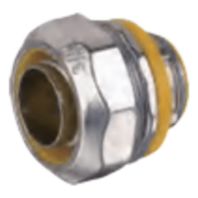 Conector Recto Metálico para Tubo Liquid Tight / 1/2 pulgada / Aleación de Zinc / Forro PVC/Nylon / Sellado Estanco PST-LTS-050 PRECISION