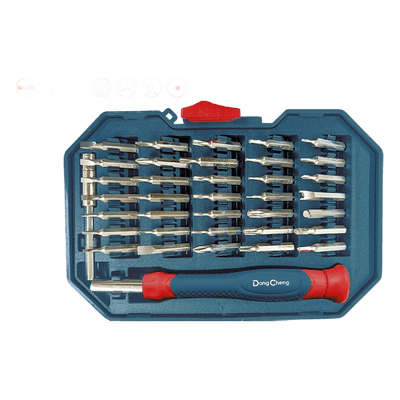 Juego de Desarmador de Precisión / 37 Piezas / 35 Puntas Intercambiables / Mango Ergonómico Antideslizante / Estuche Organizado / Acero Cr-V
