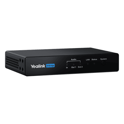 Procesador de Audio / 4x4 Dante / USB AV / PoE / 24-bit 48kHz / 5.9x3.9x1.1 pulgadas AV-BRIDGE YEALINK