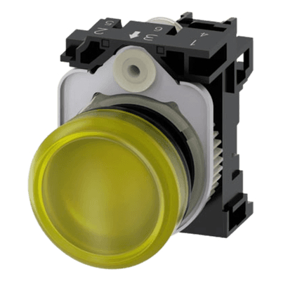 Lámpara de Señalización LED / 22 mm / IP69K / 110 Vca / Amarillo / -25°C a +70°C / Resistencia 5g