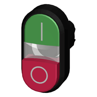 Botón Doble Tipo Domino / 22 mm / IP69K / Verde-Rojo / Indicación I/O / Plástico 3SU10003BB420AK0 SIEMENS