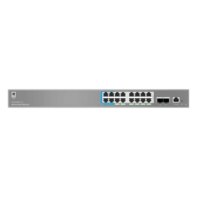 Switch Administrable Capa 2++ / 8 Puertos Gigabit Ethernet / 2 SFP+ / PoE++ 870.9W / Stacking 8 Dispositivos / 216 Gbps GWN7802P-PRO GRANDSTREAM