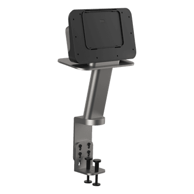 Soporte Fijo para Mesa / Tablet / Quick Lock / Giro 180° / Cerradura Doble Seguridad / Banco de Energía / Mesas hasta 100 mm (3.9 in)