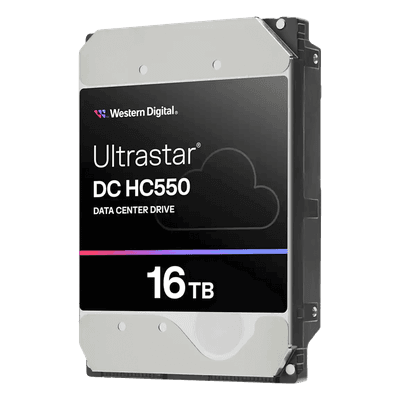Disco Duro Data Center / 16 TB / 7200 RPM / SATA 6 Gb/s / SAS 12 Gb/s / CMR / HelioSeal / 2.5M-hour MTBF / 3.5 Pulgadas WUH722016CLE6L0 Western Digital (WD)