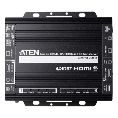 Transceptor HDMI / True 4K UHD 60Hz / HDBaseT 3.0 / USB 3.0 / 100 m (328 pies) VE1843AT ATEN