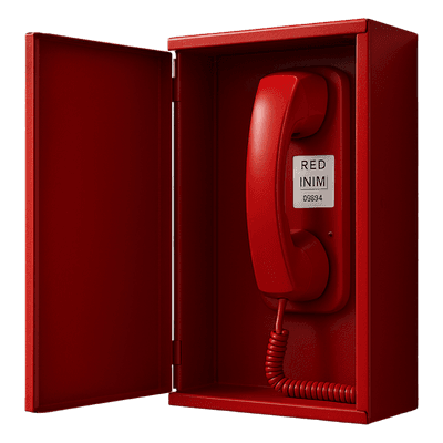 Dispositivo Telefónico de Emergencia / Grado de Seguridad 3 / IP30 / 32 Teléfonos por Línea / Carcasa Metálica Rojo RAL3001 EVCSTAR INIM ELECTRONICS