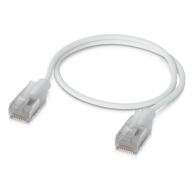 Patchcord Cat6A / 10G / PoE+++ / Etherlighting / 0.3 m (1 ft) / RJ45 Blindado UACC-CABLE-PATCH-EL-C6A-0.3M-W UBIQUITI