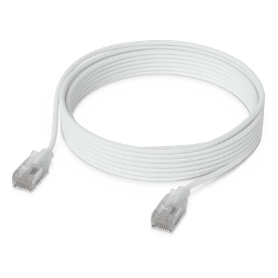 Cable de Parcheo Cat6A / 10G / PoE+++ / Etherlighting / 3 m (9.8 ft) / RJ45 Blindado / Interior UACC-CABLE-PATCH-EL-C6A-3M-W UBIQUITI