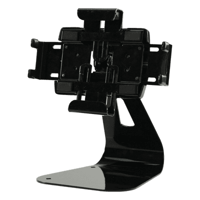 Soporte de Mesa para Tabletas / Ajuste Universal Altura-Ancho / Inclinación ±30° / Rotación 360° / Capacidad 5 lb (2.27 kg) / Versión Seguridad Antirrobo / Gestión de Cables PTM400S PEERLESS