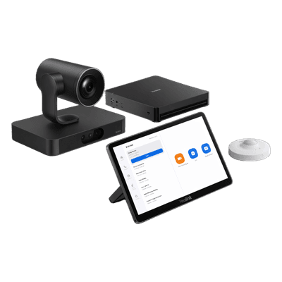 Sistema de Videoconferencia / Zoom Rooms / Cámara Dual 4K / 4 Lentes / Zoom Óptico 20x / Panel Táctil 11.6" / Procesador Intel Ultra5 con NPU / IA Avanzada ZVC-S80-C5U-000 YEALINK
