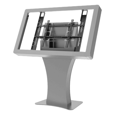 Kiosko Landscape Indoor / Soporte Pantallas 43"-55" / Diseño Hourglass / Base Plana Rectangular / Supresor 6 Salidas UL / Bandeja Interna / Acabado Powder Coat KILH555-S PEERLESS