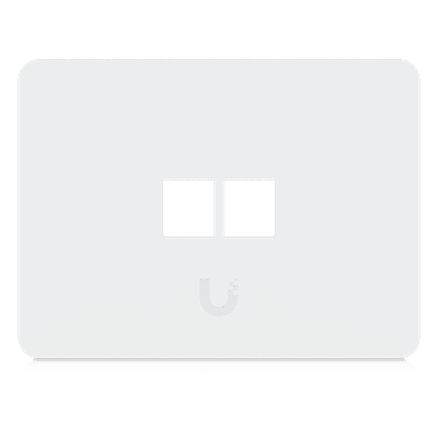 Placa de Pared Keystone / 2 Puertos / Horizontal / Superficie Pintable / 4.4 x 3.2 x 0.12 in / Paquete 4 Piezas UACC-WP-KEYSTONE-H-2P UBIQUITI