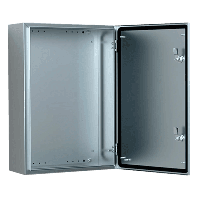 Gabinete de Acero Inoxidable / IP66 / 600x400x210 mm (23.6x15.7x8.3 in) / 2 Cerraduras / Placa Montaje 2 mm