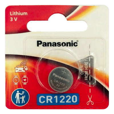 Batería de Litio tipo Moneda / 3V / 35mAh / CR1220 / No Recargable / -30°C a +60°C CR1220PM PANASONIC