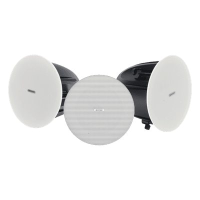 Kit de Voceo IP / Altavoz Principal PoE + 2 Bocinas Secundarias / 10 Watts / Bluetooth / Hik-Connect / 24 VCD o PoE 802.3at DS-QAZ-KIT610-BS HIKVISION