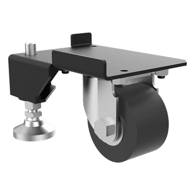 Kit de Ruedas y Niveladores para Gabinetes Trabajo Pesado / 3000 lbs (1361 kg) / Material Compuesto Negro / Ruedas Giratorias 360° / Acero Dulce con Recubrimiento en Polvo / 4.7 x 6.5 x 4.0 pulgadas PS1CLKHD HOFFMAN