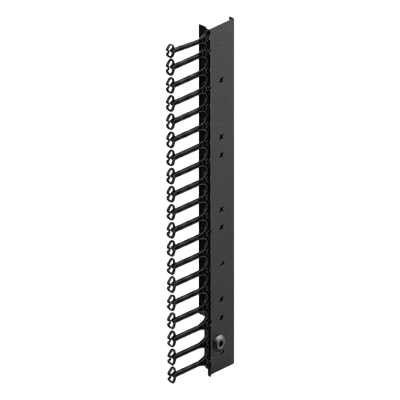 Organizador Vertical de Cables Rack / 48 UR / Acero Negro / Sección 95x208 mm / Capacidad 726 Cables / Fijación Flecha 1.75 pulg PS1CM238 HOFFMAN