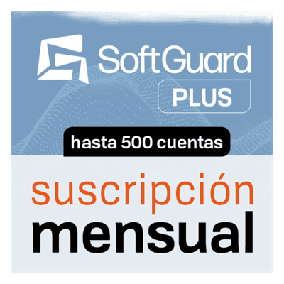 Plataforma de Monitoreo Central / 500 Cuentas Mensuales / 2 Operadores / Alarmas / Video / GPS / CRM / 6 Apps Móviles SGPLUS500M Softguard