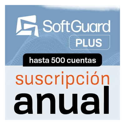 Plataforma de Monitoreo / Licencia Anual / 500 Cuentas / 8 Módulos / Alarmas / Video / GPS / CRM / 50 Países / Soporte 24/7 SGPLUS500A Softguard